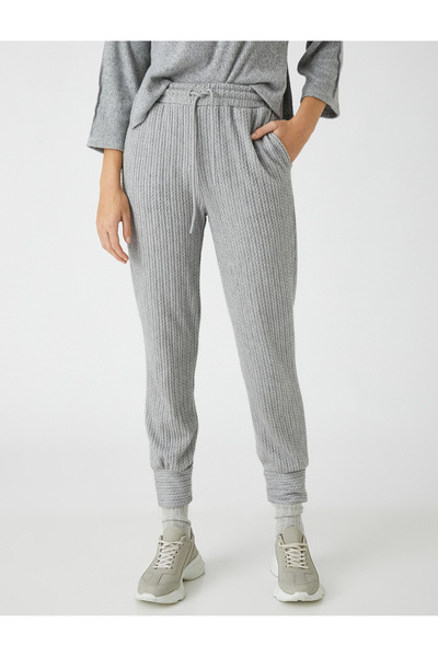 Koton Graue Jogginghose für Damen 3WAK30092EK