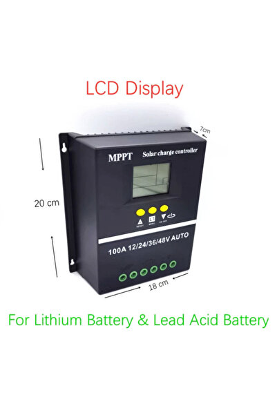 OEM Solar controller 12V/24V/36V/48V 100A LCD display