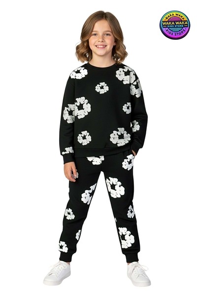 ww waka waka kids store Παιδικό Unisex Μαύρο και άσπρο σχέδιο διπλό σετ