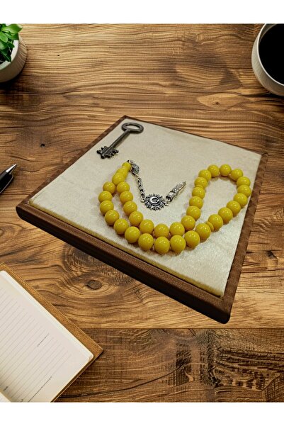 Anemore Collection SIKMA العقيق المسبحة القطع الكرة الأرضية اللون الأصفر هدية...