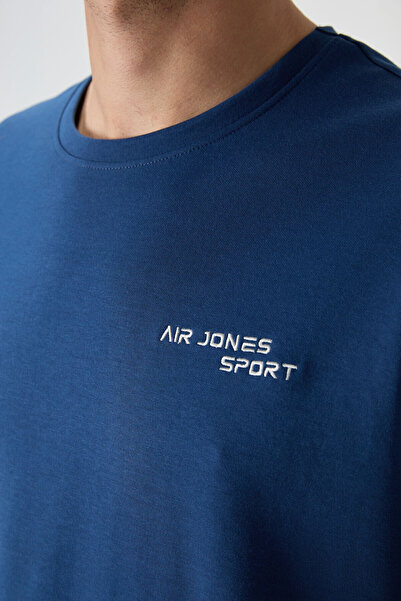 AIR JONES Σετ ανδρικής φόρμας από βαμβακερό πάχος απαλής υφής Oversize Fit Κεντημένη ανδρική φόρμα - 85252