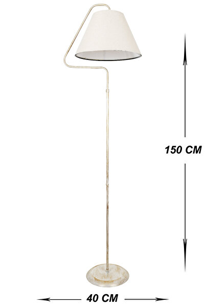 VENON Güven Avize Lambader Coude Krem Sarı Patine Krem Dante 01