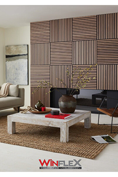 WİNFLEX Mini Eko Akustik Ahşap Panel Savana Meşe- 60x60cm