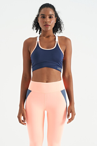 TOMMY LIFE İndigo Sırt Detaylı Askılı Dar Kalıp Kadın Büstiyer - 97254