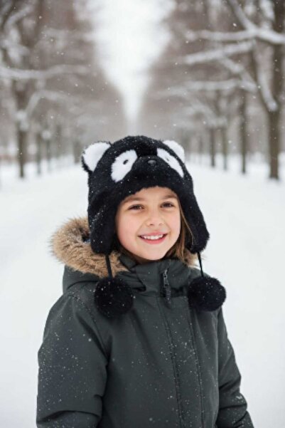Aware Time 9-15 Years Old Children's Winter Beanie with Plush Figure