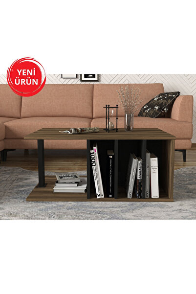 Dekorister Exclusive Hilda Orta Sehpa Ceviz-siyah