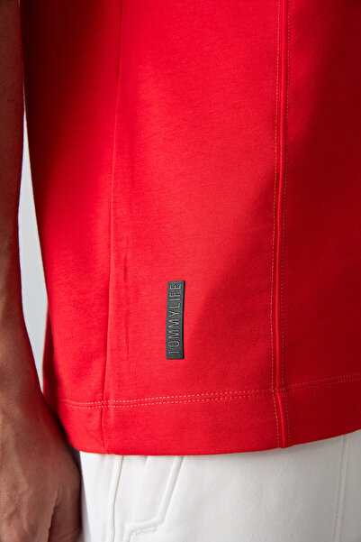 TOMMY LIFE Fiesta Cotton Thick Soft Textured Oversize Fit Basic Men's T-Shirt - 88349