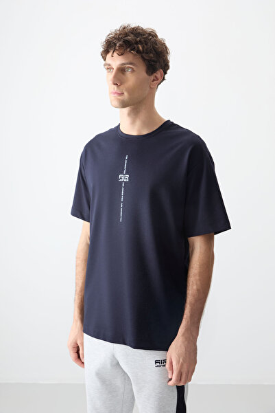 AIR JONES Ανδρικό μπλουζάκι μπλουζάκι από βαμβακερό και χοντρό, μαλακή υφή, με στάμπα, ανδρικό μπλουζάκι - 88373