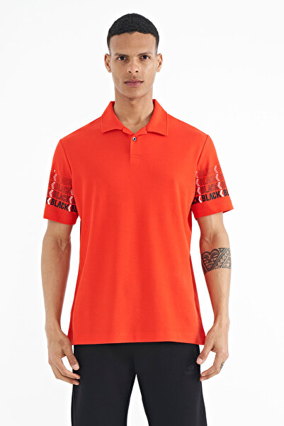 TOMMY LIFE Ανδρικό μπλουζάκι Fiesta Sleeve Print Detailed Polo Neck Standard ...