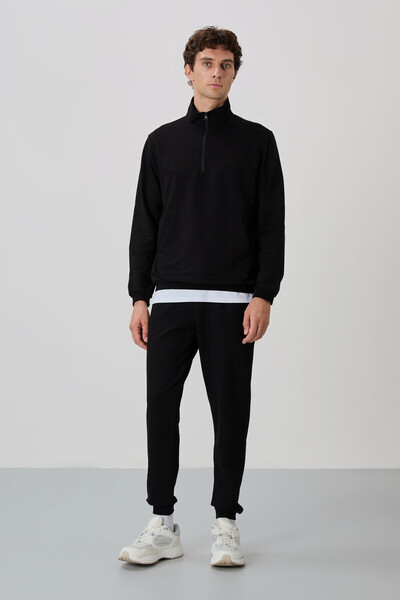 AIR JONES Herbert Black Stand-up Collar Tracksuit - 85233