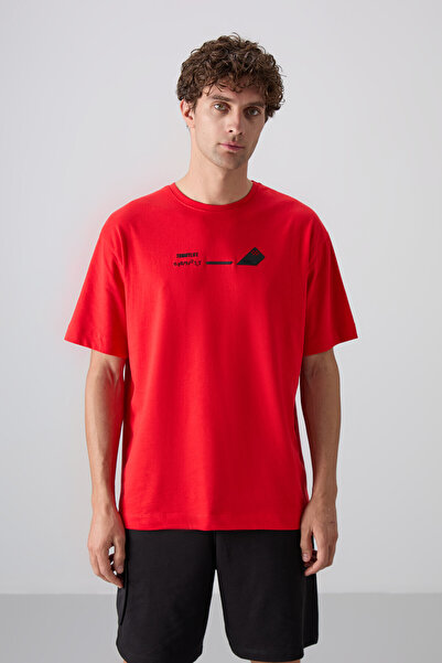 TOMMY LIFE Ανδρικό μπλουζάκι με στάμπα Fiesta Cotton Thick Soft Texture Overs...