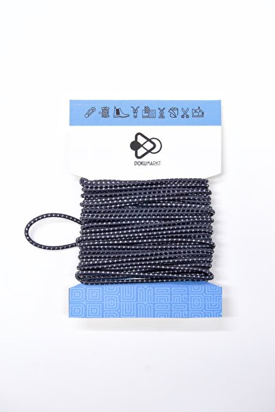 Dokumarkt Round Glitter Rubber Tie - 10 Meters Luxury Decorative Cord