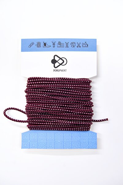 Dokumarkt Στρογγυλό λαστιχένιο κορδόνι με γκλίτερ - 10 μέτρα πολυτελές διακοσ...