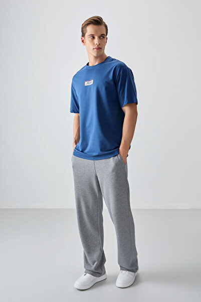 AIR JONES Ανδρικό μπλουζάκι με στάμπα με παχιά μαλακή υφή από βαμβάκι - 88376