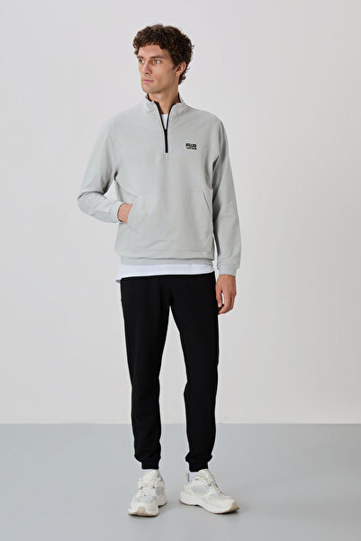 AIR JONES هربرت تاش - بدلة رياضية سوداء بياقة واقفة - 85233