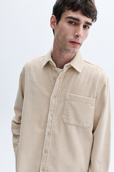 Mudo REGULAR FIT UZUN KOLLU KADİFE GÖMLEK