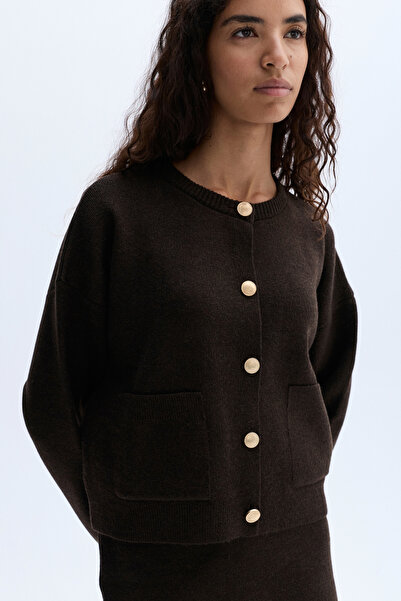 Mudo Button Detailed Cardigan with Pocket