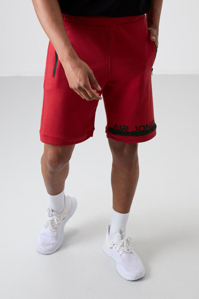 AIR JONES Albie Red Standard Fit Men's Shorts - 81241