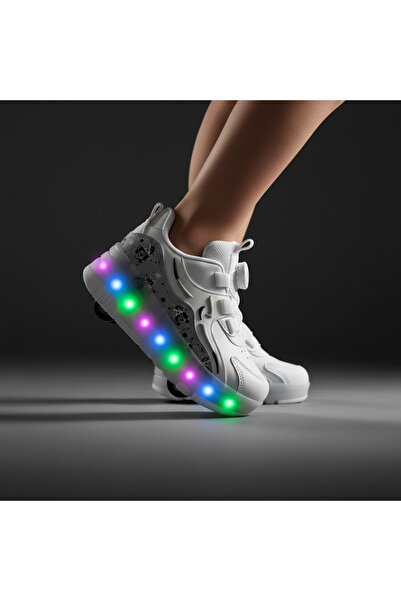 ROCKY Marie Kaykaylı Çocuk Işıklı Ayakkabı - Işıklı Patenli Kaykay Ayakkabı - Kaykay Ayakkabı