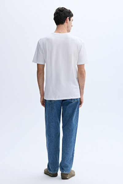 Mudo Comfort Fit Printed Crew Neck T-Shirt