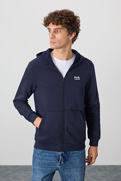 AIR JONES Ανδρικό φούτερ Hector Navy Blue Raised - 88139