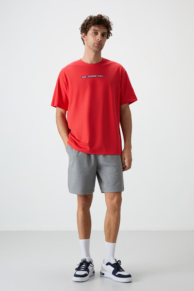 AIR JONES Ανδρικό μπλουζάκι Fiesta Cotton Thick Surface Texture Oversize Fit Printed T-shirt - 88365