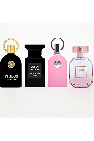 Arabic Perfume SET 4 PARFUMURI DAMA + BARBATESTI - Lot of Wood, Philos Delilah, Blooming Seduction,Philos Opus Noir