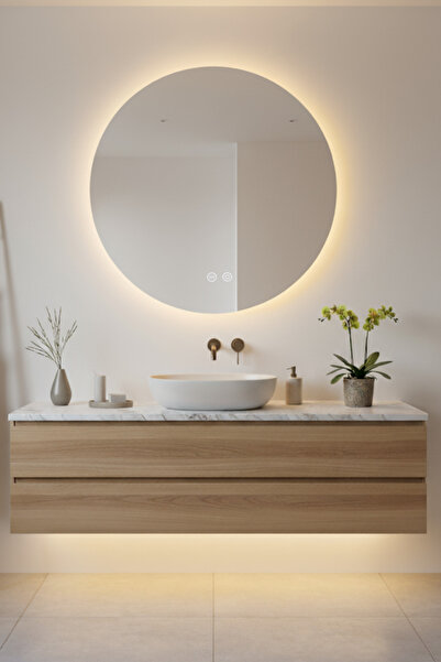 Avend 75 Cm Akıllı Ayna Buhar Tutmayan 3 Renk Ledli Ayna Dokunmatik Banyo Lav...