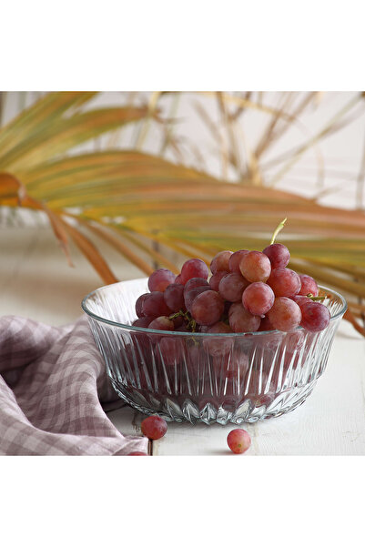 LAV Alinda Glass Salad Bowl Single Extra Large 2050 ml (Presentation Bowl, Preparation Bowl)