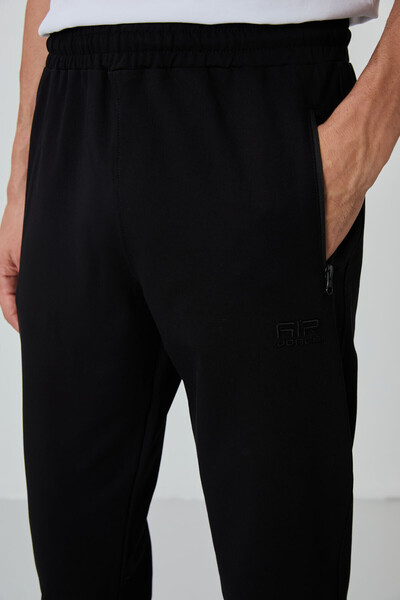 AIR JONES Anton Anthracite Melange - Black Jogger Sweatpants Set - 85178