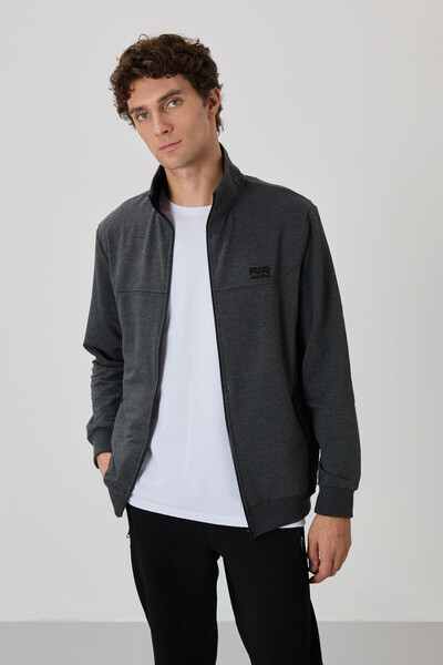 AIR JONES Anton Anthracite Melange - Black Jogger Sweatpants Set - 85178