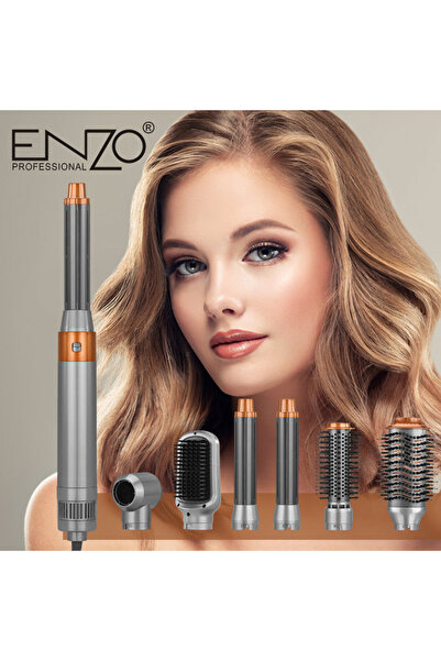 ENZO EN-4133 6-in-1 Electric Styling Set – Straightener, Curler, Dryer & Comb