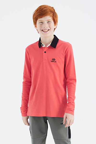 TOMMY LIFE Coral Polo Neck Basic T-Shirt για αγόρι - 11171