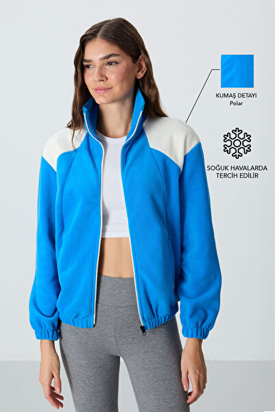 TOMMY LIFE Stand Collar Embroidered Oversize Fleece Women's Sweatshirt - Saks...