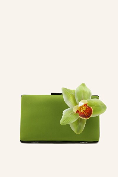 MARCATELLI Yeşil Saten Florence Saten Çanta