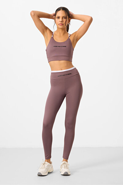 TOMMY LIFE Set cu colanți pentru femei Dusty Rose Stretchy Standard Fit Perfo...