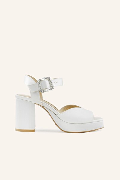 MARCATELLI Saten So Vera Mini Topuklu Gelin Ayakkabısı