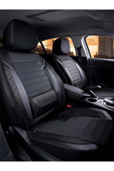 barototuning غطاء مقعد سيارة أسود متوافق مع سلسلة فيرا لسيارة سكودا أوكتافيا،...