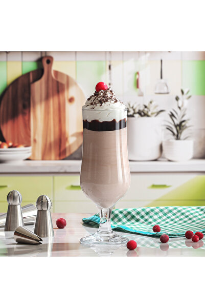 LAV Nevakar Glass Cocktail Glass Set of 6 385 ml (Soft Drink/Smoothie/Milkshake/Iced Coffee Glass)