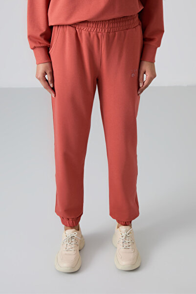 TOMMY LIFE Γυναικεία αθλητική φόρμα Cinnamon Basic Cotton O Neck Oversize Rubber Leg - 95287