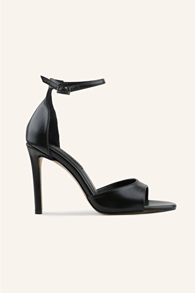 MARCATELLI Siyah Leroy Tek Bant Topuklu Sandalet