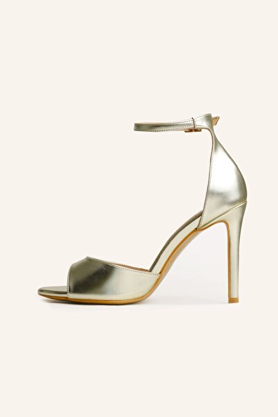 MARCATELLI Gold Leroy Single Strap Heeled Sandals