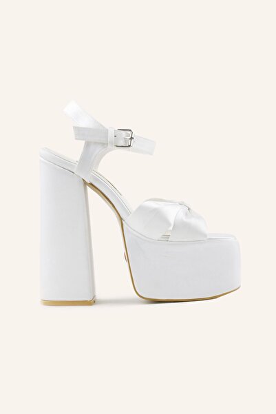 MARCATELLI Saten Adel Yüksek Platformlu Gelin Ayakkabısı