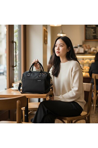 beautiful bag Isı Yalıtımlı Su Geçirmez Termal Çanta Yemek Taşıma Beslenme Çantası Gold Fermuarlı