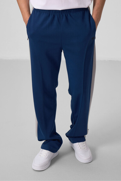 TOMMY LIFE Ανδρικό παντελόνι Palazzo με υφή επιφάνειας Κοινοβούλιου - 82171