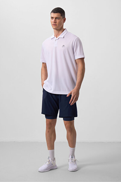 TOMMY LIFE İndigo İnce Yumuşak Standart Fit Erkek Taytlı Şort - 81287