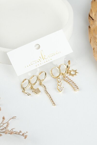 Jack Ferrero ZİRKON TAŞLI ÇELİK 6'LI KADIN KÜPE