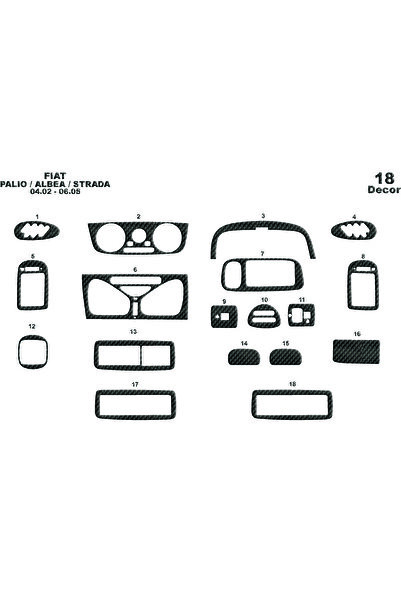 Marscockpitdesign فيات باليو ألبيا سترادا كونسول-توربيدو 2002-2005 18 قطعة