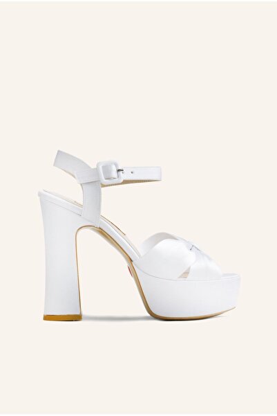 MARCATELLI Saten Adel Platform Topuklu Gelin Ayakkabısı