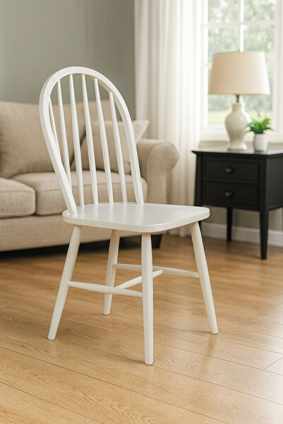 Levent Mobilya Aksesuar AMERİKAN SANDALYE, BEYAZ